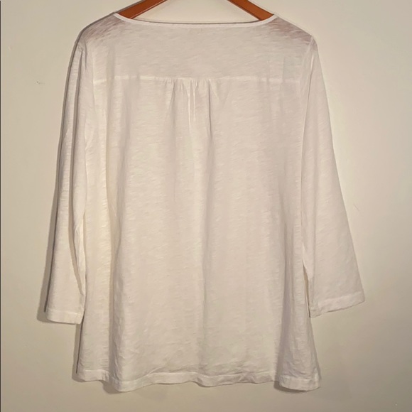 J. Crew white 3/4 sleeve top. - Picture 6 of 6